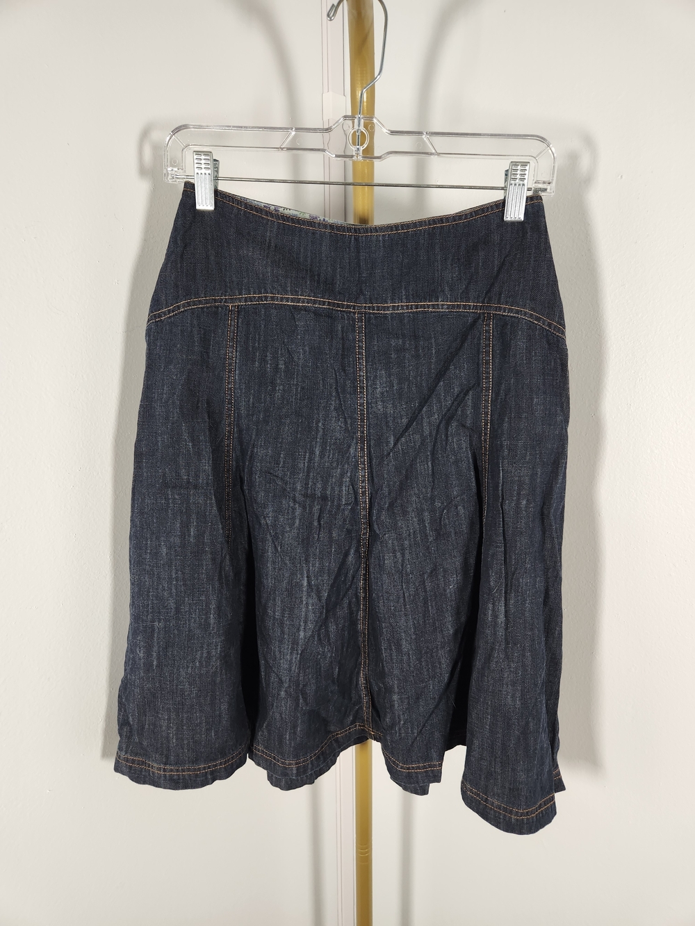 Boden Dark Indigo Denim A-Line Skirt